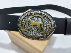 Cinto Country Masculino Couro Legitimo 4,0 cm