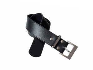 Cinto Feminino Fivela Meia-Quadrada com Passante de Metal