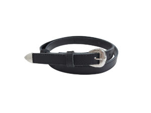 Cinto Feminino de Couro com Ponteira 1,5cm