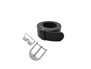 Cinto de Couro Soleta com Adaptador e Fivela Prate