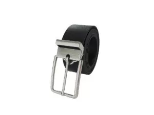 Cinto Social Dupla Face Sem Costura Preto/Marrom Fivela Prateada