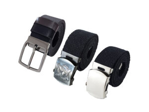 Kit de 3 Cintos Masculino Essencial