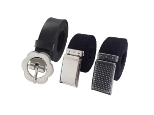 Cinto Infantil Feminino Fashion Black - Kit com 3 cintos
